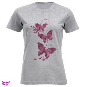 تیشرت آستین کوتاه زنانه طرح پروانه کد F285