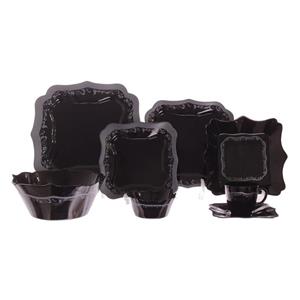 سرویس غذاخوری 38 پارچه لومینارک مدل Authentic Silver Black
