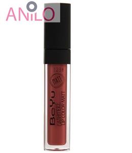 رژ لب مایع مدل Cashmere Color Matt شماره 123 بی یو BeYu Cashmere Color Matt Lip Gloss 123