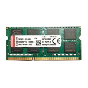 رم لپ تاپ DDR3L تک کاناله 12800 مگاهرتز CL11 کینگستون مدل PC3L 12800MZ ظرفیت 8 گیگابایت