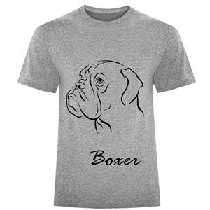 تیشرت آستین کوتاه مردانه طرح سگ Boxer کد F313 