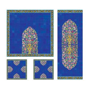 ست رومیزی 4 تکه شمسه نگار کد Tr531DR4
