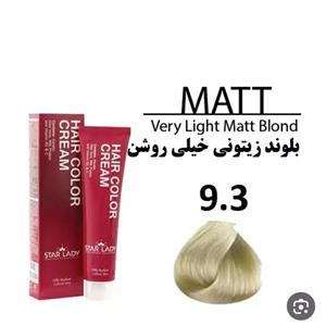 رنگ مو استار لیدی شماره 9.3 حجم 120 میلی لیتر رنگ بلوند زیتونی خیلی روشن