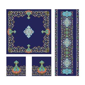 ست رومیزی 4 تکه شمسه نگار کد Tr567DR4