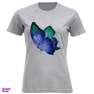 تیشرت آستین کوتاه زنانه طرح پروانه کد F322