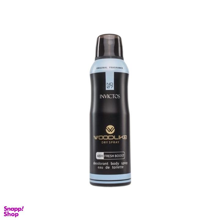 اسپری خوش بو کننده بدن وودلایک مدل Invictos حجم 200 میلی لیتر