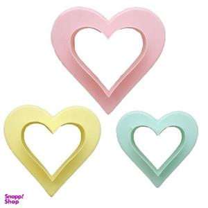 کاتر شیرینی به‌گز مدل Heart مجموعه 3 عددی