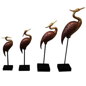 مجسمه لیلپار طرح درنا مدل DKH-7240 P مجموعه چهار عددی