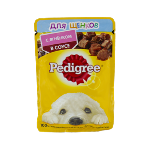 پوچ سگ پدیگری با طعم گوشت بره Pedigree Lamb وزن 85 گرم