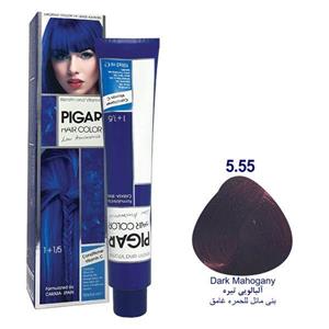 رنگ مو پیگار شماره 5.55 حجم 100 میلی لیتر رنگ آلبالویی تیره