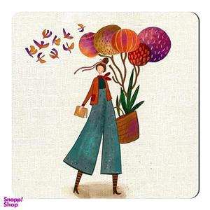 مگنت یخچال طرح بانو و پرندگان کد wmg300