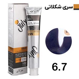 رنگ مو جولای شماره 6.7 حجم 100 میلی لیتر رنگ شکلاتی تیره