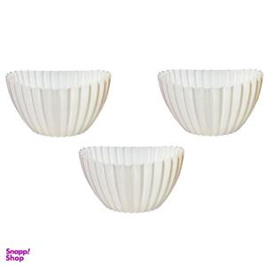 گلدان دانیال پلاستیک کد 3011 مجموعه 3 عددی