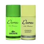 اسپری خوشبو کننده هوا دریکس مدل coco و lacoste حجم 260 میلی لیتر مجموعه 2 عددی