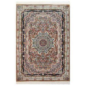 فرش ماشینی زمرد مشهد کد 18116 زمینه گردوئی