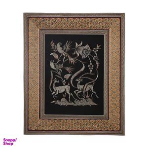 تابلو قلمزنی مسی طرح گل و مرغ کد112025 