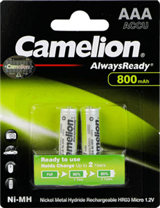 باتری نیم قلم شارژی کملیون600 Camelion AAA Advanced Formula 600 mAh ReChargeable 2Pics Battery