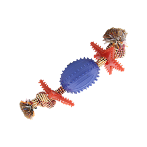 اسباب بازی دندانی سگ مدل توپ و طناب