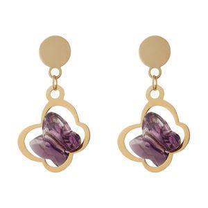 گوشواره طلا 18 عیار زنانه مایا ماهک مدل ME0890 Maya Mahak ME0890 Gold Earring For Women