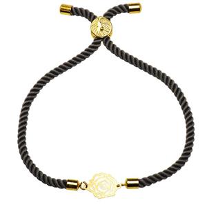 دستبند طلا 18 عیار زنانه کرابو طرح گل رز مدل Kr1406 
