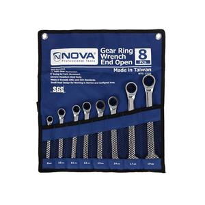 مجموعه 8 عددی آچار یک سر تخت یک سر رینگی نووا مدل NTG 1320 Nova NTG 1320 Combination Wrench 8 PCS