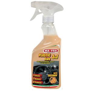 افشانه واکس داشبورد خودرو مفرا مدل PLASTIC CARE حجم 500 میلی لیتر