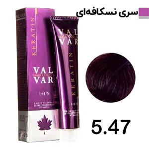 رنگ مو وال وار سری نسکافه ای شماره 5.47 حجم 120 میلی لیتر رنگ قهوه ای نسکافه ای متوسط