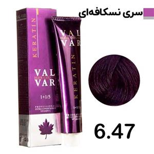 رنگ مو وال وار سری نسکافه ای شماره 6.47 حجم 120 میلی لیتر رنگ قهوه ای نسکافه ای روشن