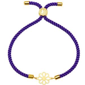 دستبند طلا 18 عیار زنانه کرابو طرح گل مدل Kr1638