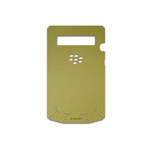 برچسب پوششی ماهوت مدل  Matte-Gold  مناسب برای گوشی موبایل بلک بری Porsche Design P9981