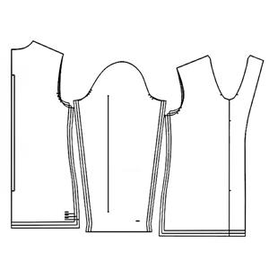 الگو بالاتنه و آستین رگالی زنانه متد abm سایز 38