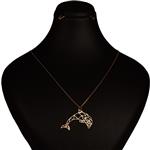 گردنبند طلا 18 عیار زنانه کرابو طرح دلفین مدل Kr7046
