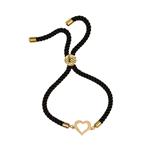 دستبند طلا 18 عیار زنانه آمانژ مدل قلب کد D9600