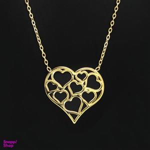 گردنبند طلا 18 عیار زنانه کاپانی طرح قلب کد KN009 
