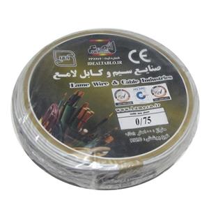 سیم سفید 0/75*2 لامع نایلونی