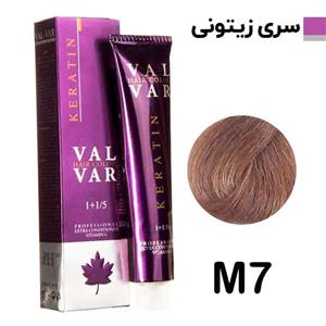 رنگ مو وال وار سری زیتونی شماره M7 حجم 120 میلی لیتر رنگ بلوند زیتونی روشن