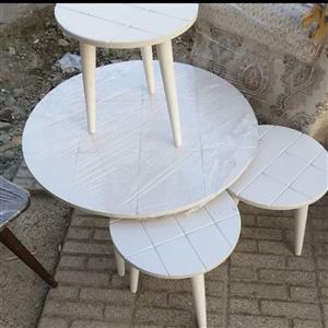 میز جلو مبلی و عسلی مدل سپیدار H1011 مجموعه 4 عددی