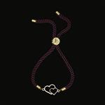 دستبند طلا 18 عیار زنانه آمانژ مدل قلب کد D9634