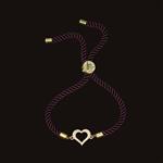 دستبند طلا 18 عیار زنانه آمانژ مدل قلب کد D9637