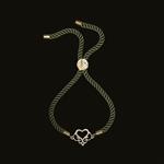دستبند طلا 18 عیار زنانه آمانژ مدل قلب کد D9627