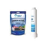 فیلتر دستگاه تصفیه کننده آب اس اس وی مدل  Carbon active به همراه شارژ یدک وزن 140 گرم