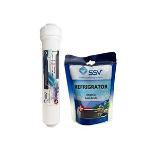 فیلتر یخچال ساید بای ساید اس اس وی مدل RCH-2500G به همراه شارژ یدک وزن 140 گرم