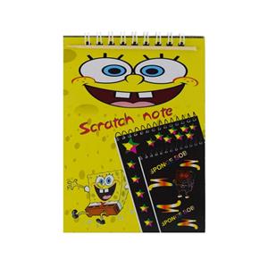 دفتر نقاشی طرح باب اسفنجی مدل Scratch Note  کد 1001