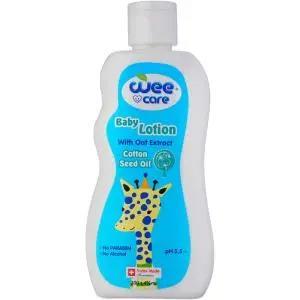 لوسیون بدن کودک وی کر مدل Cottonseed حجم 200 میلی لیتر به همراه وازلین کودک وی کر 100 میلی لیتر
