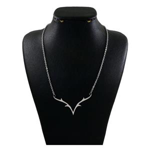 گردنبند نقره زنانه دلی جم طرح شاخ گوزن کد D 644 