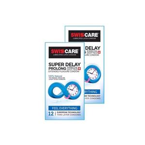 کاندوم سوئیس کر مدل Super Delay مجموعه 2 عددی