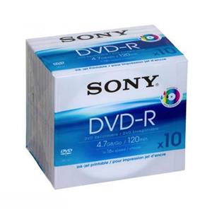 پک 10 تایی دی وی دی سونی مدل 10DMR47B-IP SONY 10DMR47B-IP DVD-R Pack of 10