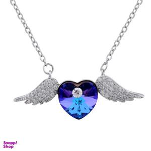 گردنبند نقره زنانه سواروسکی مدل بال و قلب کد N3143