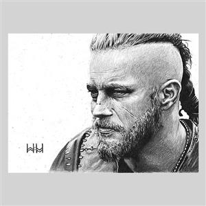 پوستر طرح ragnar lothbrok vikings وایکینگ راگنار لودبروک کد 1822 