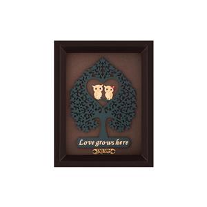 تابلو طلاکوب زرسام طرح جغد عاشق کد 10010837